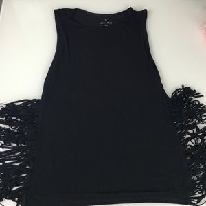 Black side fringe American eagle soft&sexy shirt