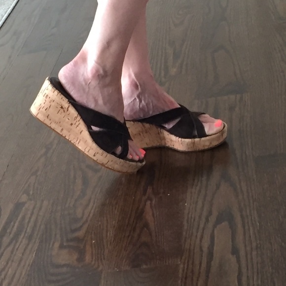 Cordani Brown Cork Wedges