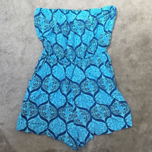Forever 21 Other - Patterned Blue Romper