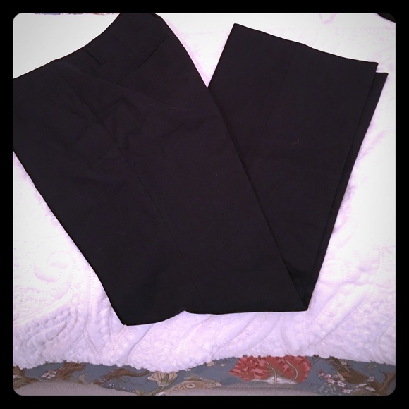 Wide leg black work pants