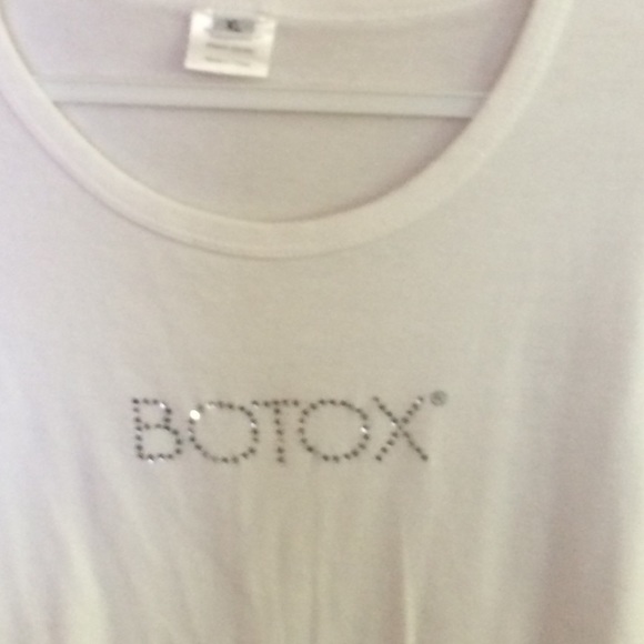 Novelty Tee Shirt , 'Botox' in Rhinestones