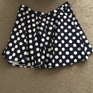 Navy blue polka dot skirt