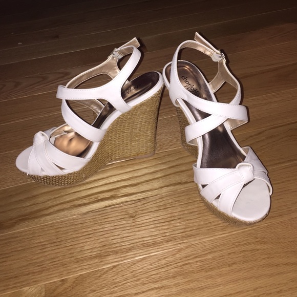 Charlotte Russe Shoes - white open toed wedges!!🔥🔥🔥🔥💋💋💋