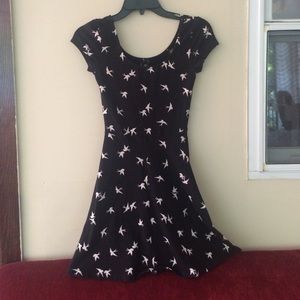 B&w bird print Skater dress from H&M