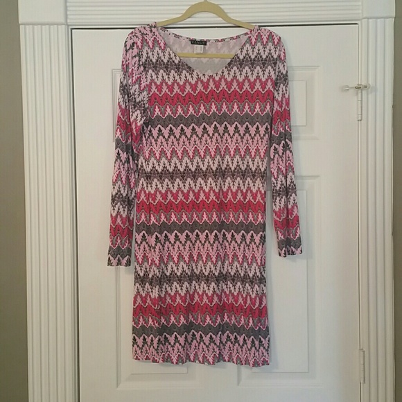 Venus Long Sleeve Chevron BodyCon Dress