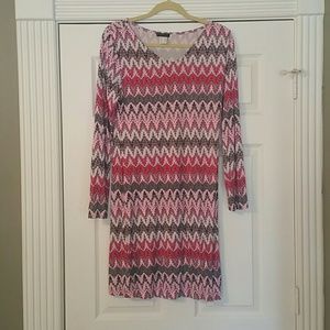 Venus Long Sleeve Chevron BodyCon Dress