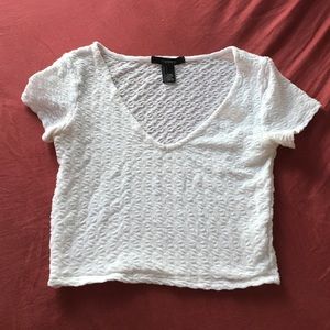 White crop top