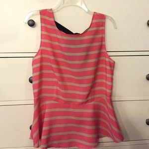 Striped peplum top