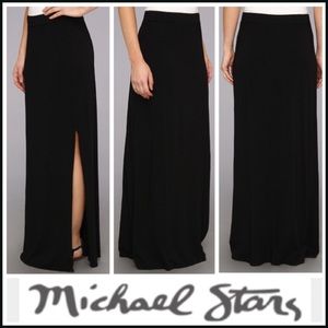Michael Stars cotton/modal maxiskirt w. side slit