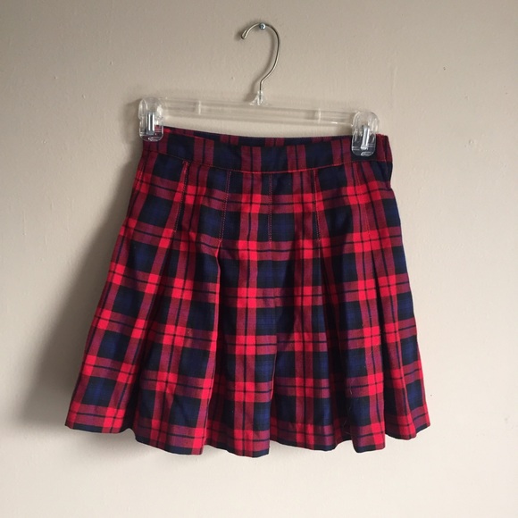 H&M pleated plaid skirt