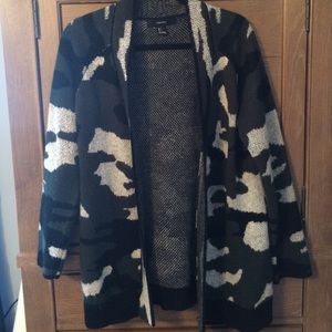 Forever 21 camo-print cardigan