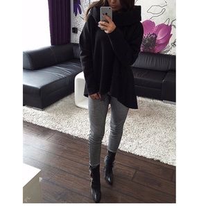 Black cowl neck sweater