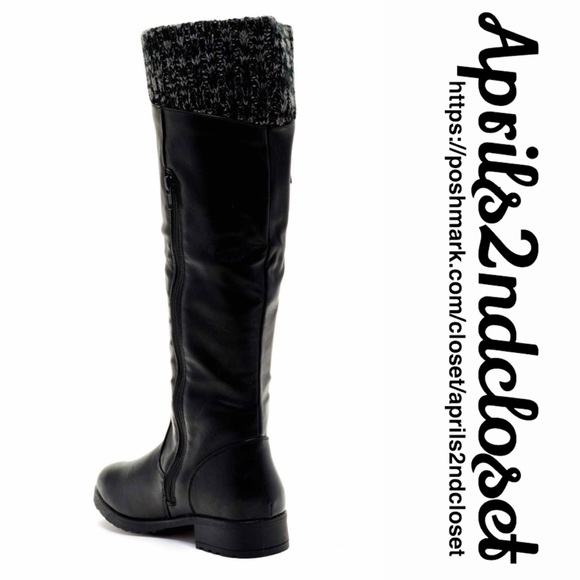 ❗1-HOUR SALE❗TALL BLACK RIDING BOOTS - Picture 3 of 4