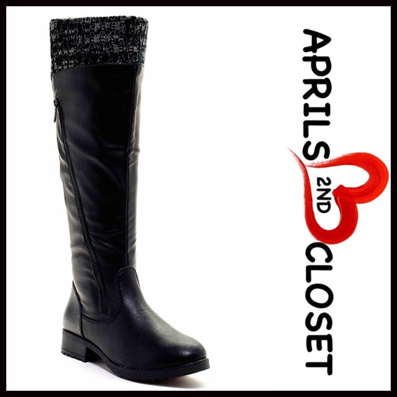 ❗1-HOUR SALE❗TALL BLACK RIDING BOOTS - Picture 4 of 4