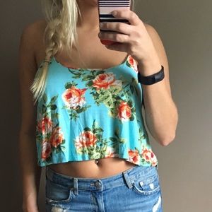 Floral print crop top
