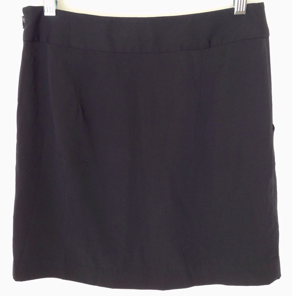 Theory Black Pleated Silk Skirt - Picture 2 of 4