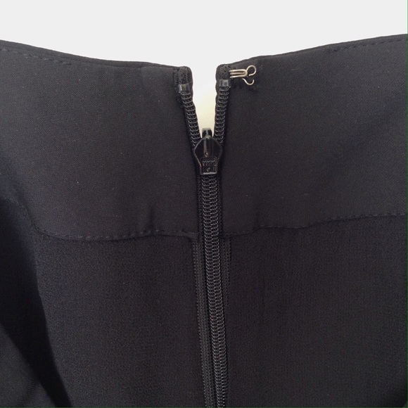 Theory Black Pleated Silk Skirt - Picture 4 of 4