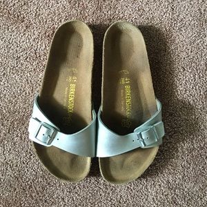 Birkenstock Madrid Single Strap Sandals-Silver