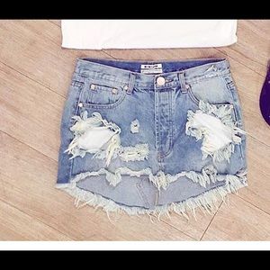 One teaspoon denim skirt