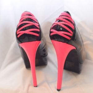 Black and pink corset heels!!