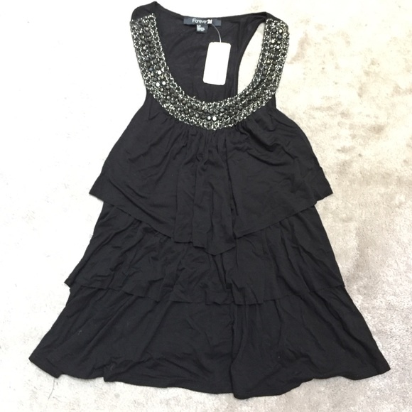 Black Layered Tank Top - Picture 1 of 2