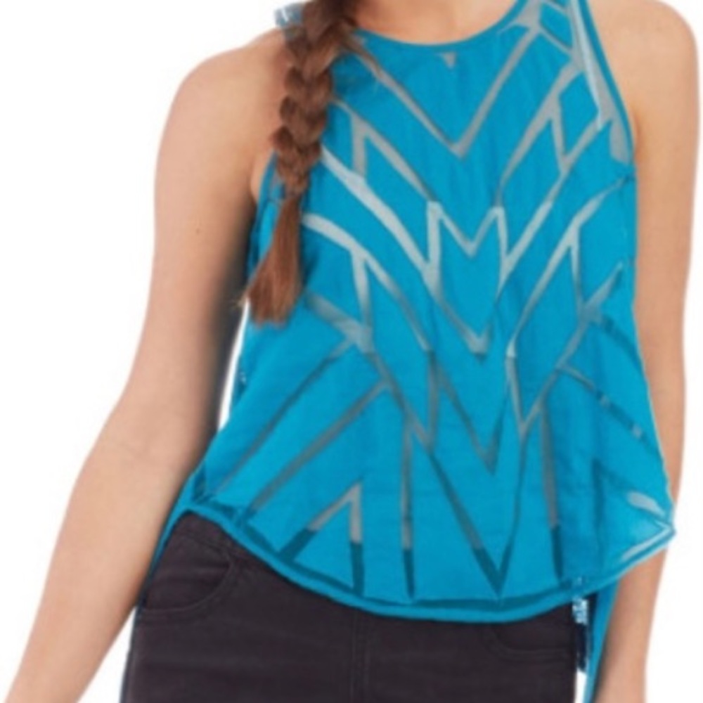 Blue free people top