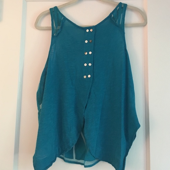 Blue free people top - Picture 3 of 4