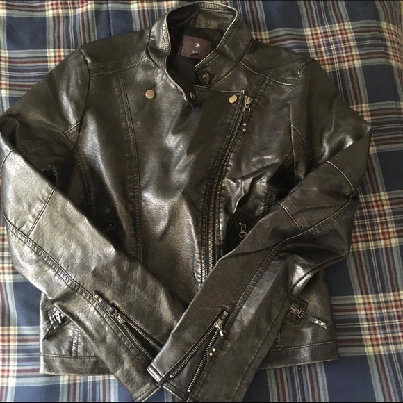 Faux Leather Moto Jacket
