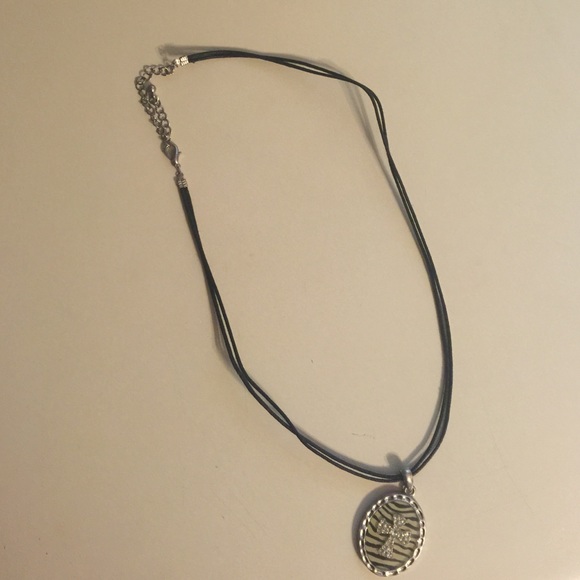 Zebra cross necklace
