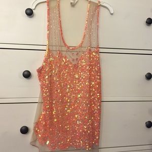 Orangey sequent tank top