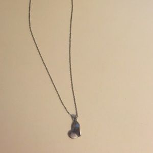 Sterling silver big sister heart necklace