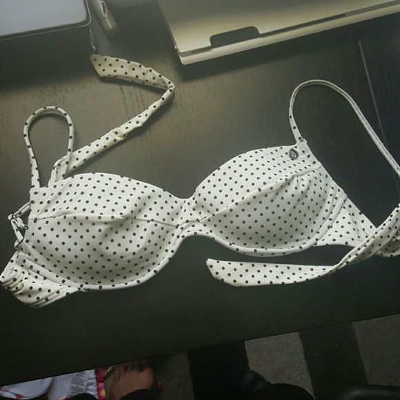 Volcom polka dot bikini top