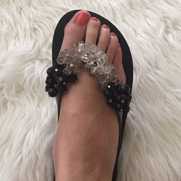 {BCBG Paris} Jeweled Flip Flops - Picture 4 of 4