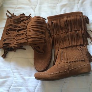 Lauren Conrad fringe boots