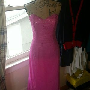 Pink sequins gown