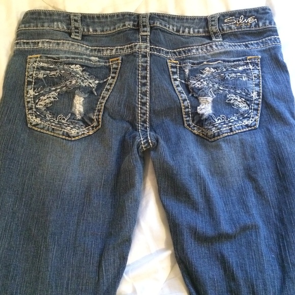 silver jeans
