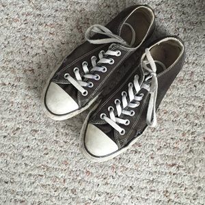 Worn converses black