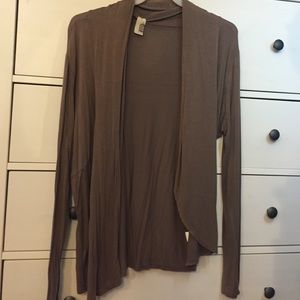 Brown long-sleeve cardigan