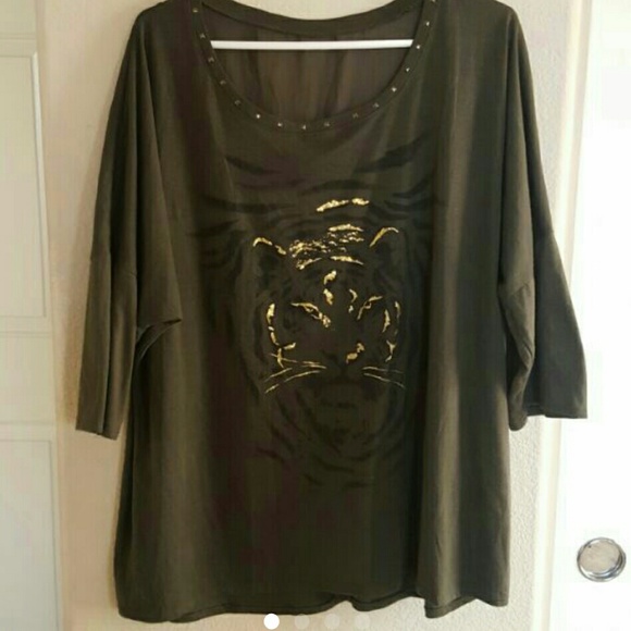 Olive green top