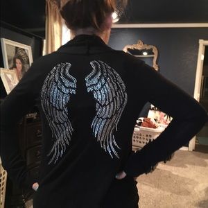 Sequin angel wings shrug, used condition