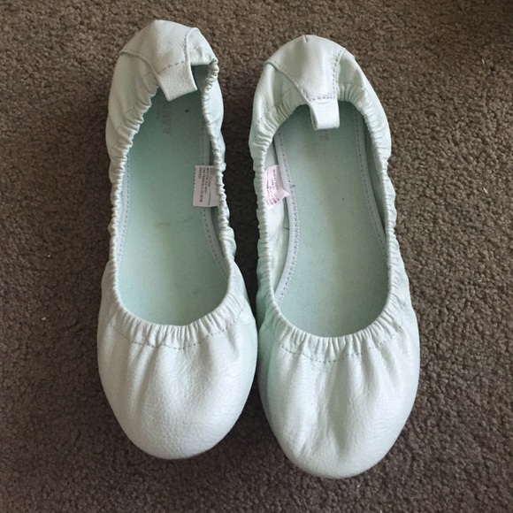 Mint green ballet flats
