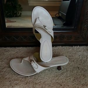 Cole Haan white kitten heel sandals (8)
