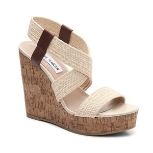 Steve Madden Elika Wedge Sandal (Women's) Size 9