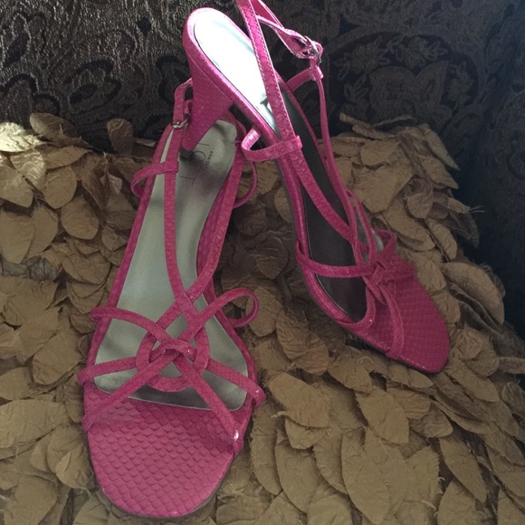 Ann Taylor Loft Hot Pink Strappy Sandals