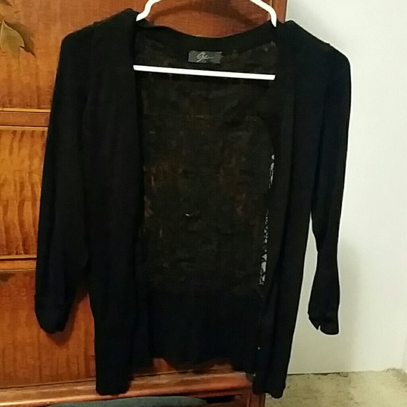 Black Cardigan with all lace back