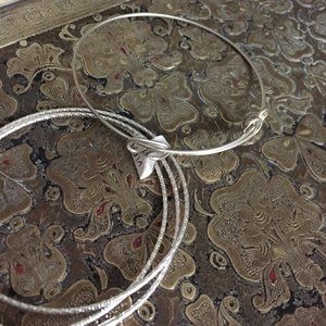 3 sterling silver bangles