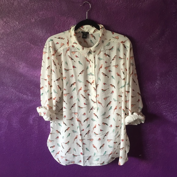 Ann Taylor Bird Shirt