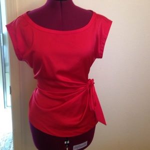 Red silky shirt by New York and co