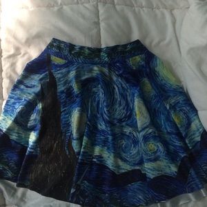 Vincent Van Gogh Starry Night Skater Skirt