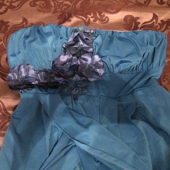 Turquoise dress - Picture 3 of 4